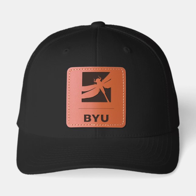 BYU | Bean Life Science Museum | Dragon Fly Logo Leather Patch Hat (Front)