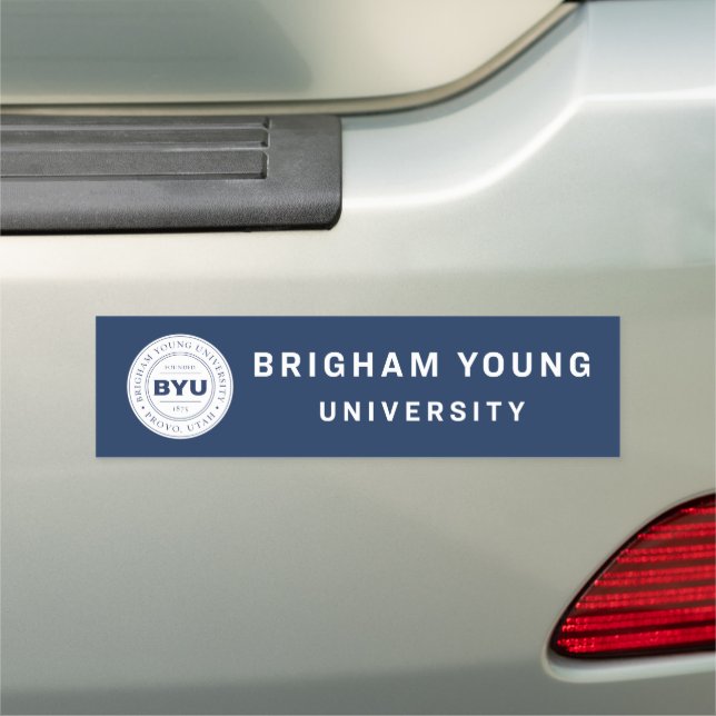 BYU Circle Logo Car Magnet (In Situ)