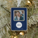 BYU Circle Logo Christmas Ornament<br><div class="desc">Check out these Brigham Young University designs!  Get all the latest Cougar gear here. All of these Zazzle products are customizable with your class year,  name,  and club. These products make perfect gifts for the BYU student,  alumni,  family,  friend,  or fan in your life. Go Cougs!</div>