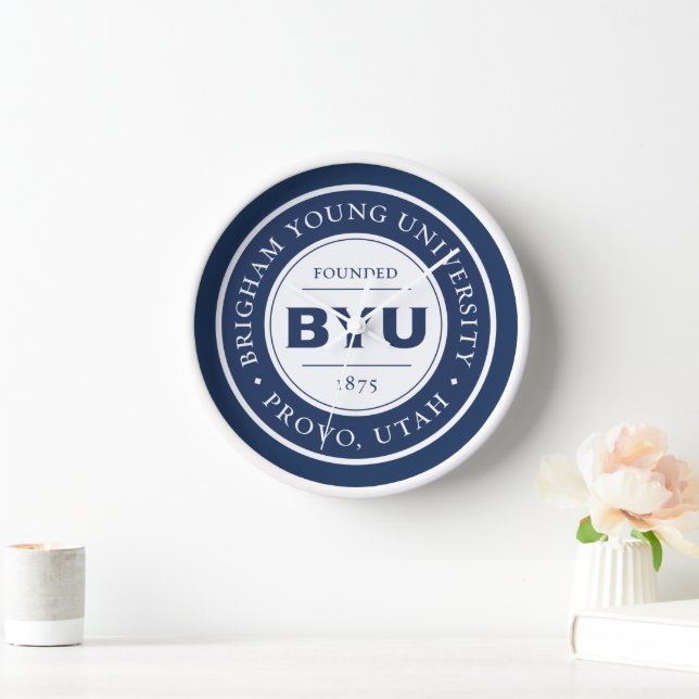 BYU Circle Logo Clock (Home)