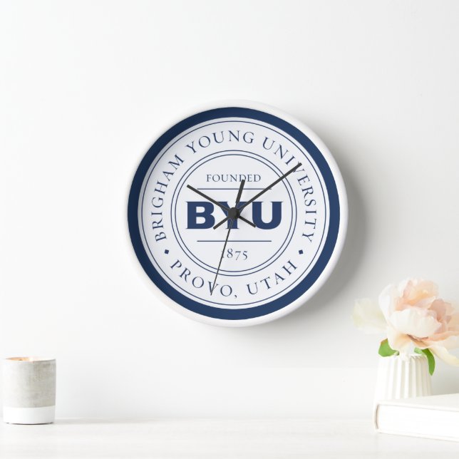 BYU Circle Logo Clock (Home)