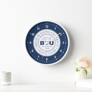 BYU Circle Logo Clock