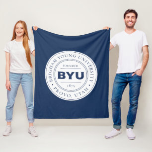 BYU Circle Logo Fleece Blanket