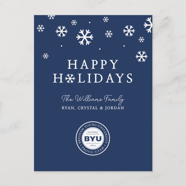 BYU Circle Logo Holiday Postcard (Front)