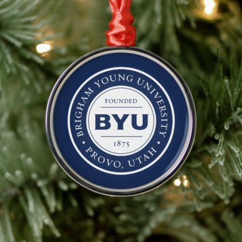 BYU Circle Logo Metal Ornament