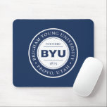 BYU Circle Logo Mouse Pad<br><div class="desc">Check out these Brigham Young University designs!  Get all the latest Cougar gear here. All of these Zazzle products are customizable with your class year,  name,  and club. These products make perfect gifts for the BYU student,  alumni,  family,  friend,  or fan in your life. Go Cougs!</div>