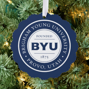 BYU Circle Logo Ornament Card
