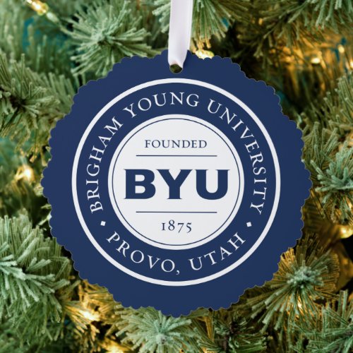 BYU Circle Logo Ornament Card
