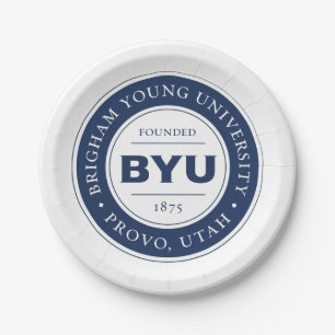 BYU Circle Logo Paper Plates