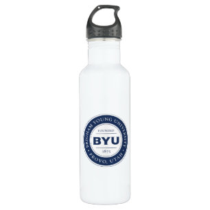BYU Circle Logo Stainless Steel Water Bottle