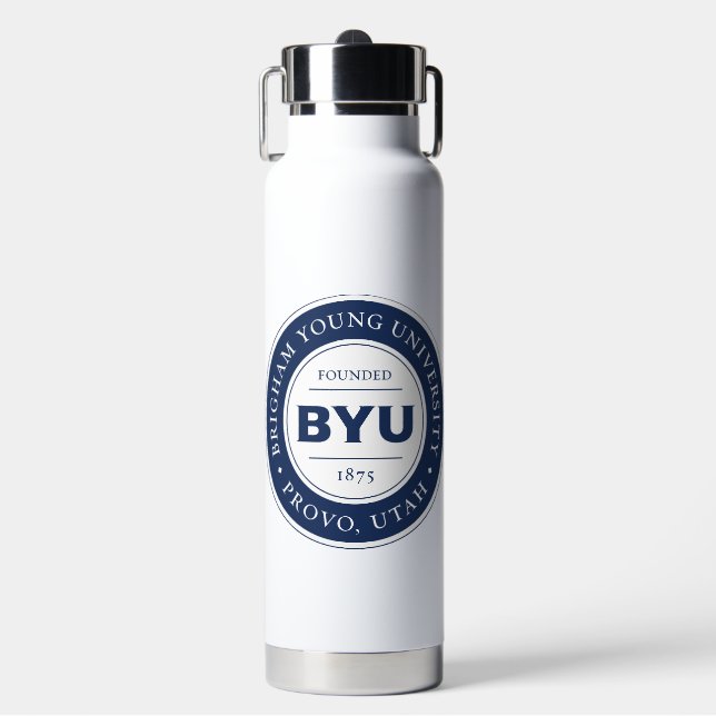 BYU Circle Logo Water Bottle (Front)
