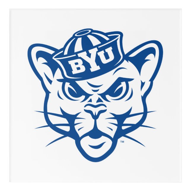 BYU Cougar Acrylic Print (Front)