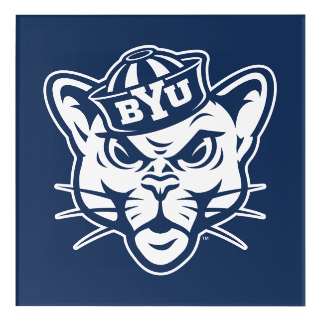 BYU Cougar Acrylic Print (Front)