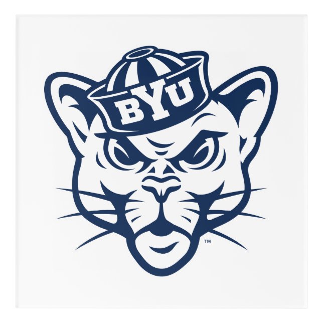 BYU Cougar Acrylic Print (Front)