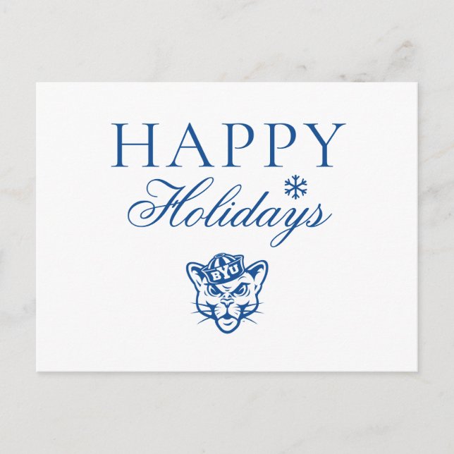 BYU Cougar Holiday Postcard (Front)