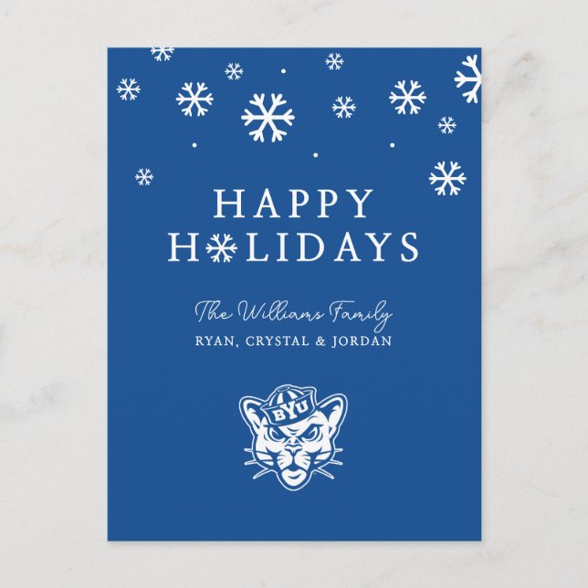 BYU Cougar Holiday Postcard (Front)