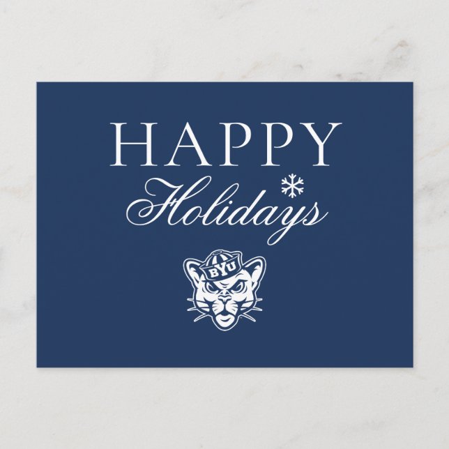 BYU Cougar Holiday Postcard (Front)