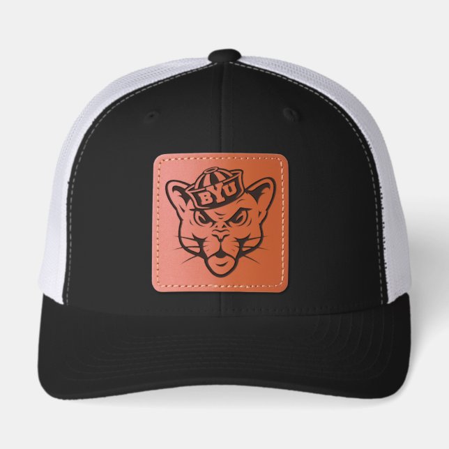 BYU Cougar Leather Patch Hat (Front)