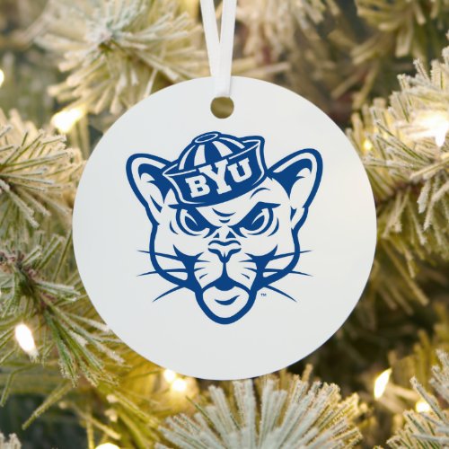 BYU Cougar Metal Ornament