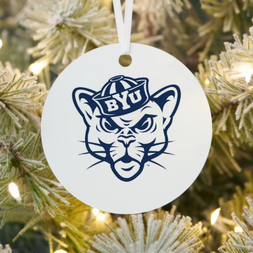 BYU Cougar Metal Ornament