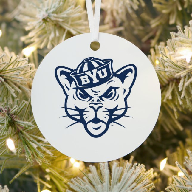 BYU Cougar Metal Ornament (Insitu)