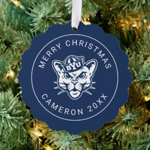 BYU Cougar Ornament Card
