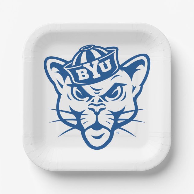 BYU Cougar Paper Plates (Front)