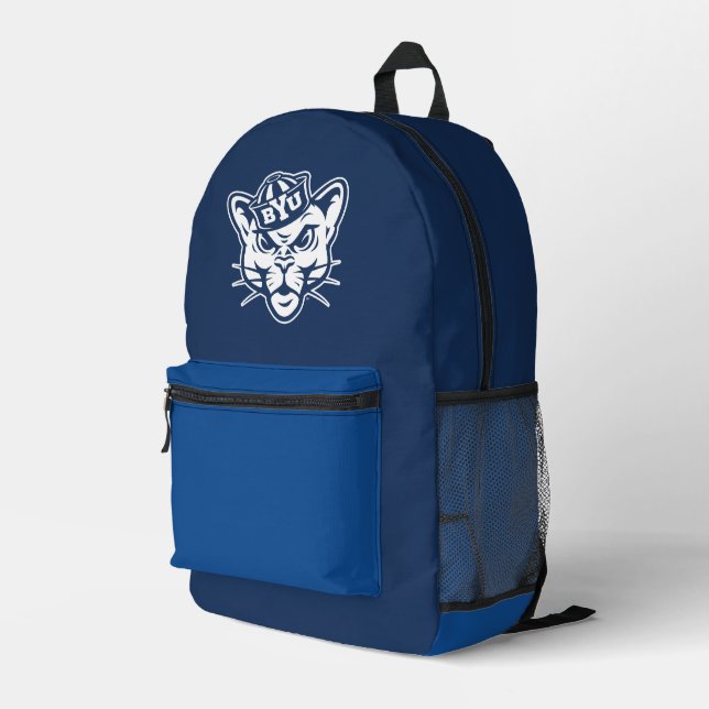 BYU Cougar Printed Backpack (Back Corner Right)