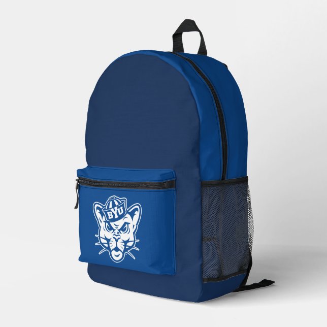 BYU Cougar Printed Backpack (Back Corner Right)