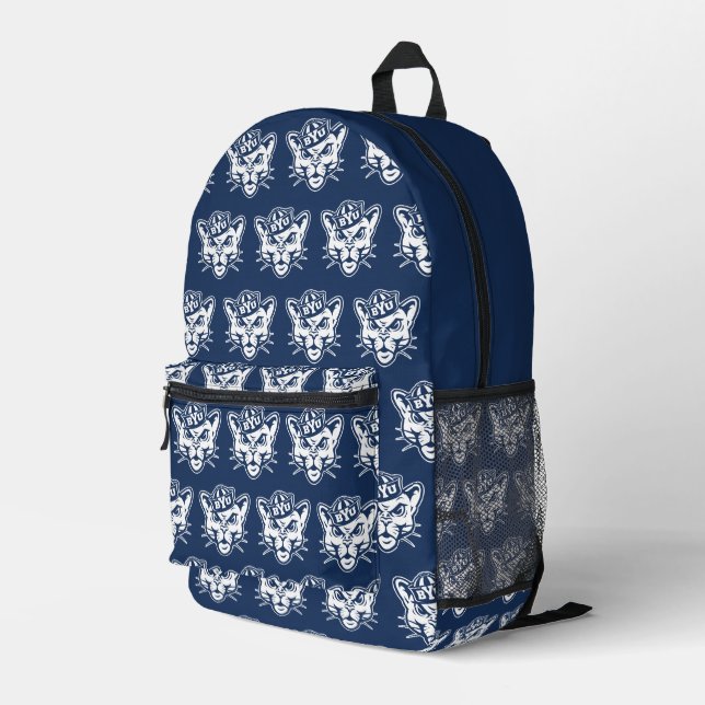 BYU Cougar Printed Backpack (Back Corner Right)