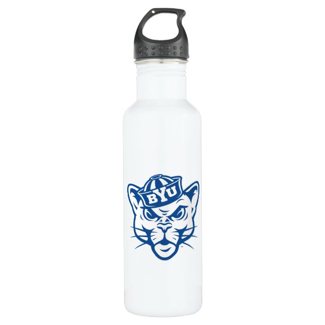 BYU Cougar Stainless Steel Water Bottle (Front)