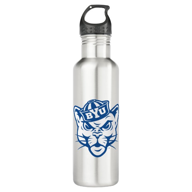 BYU Cougar Stainless Steel Water Bottle (Front)