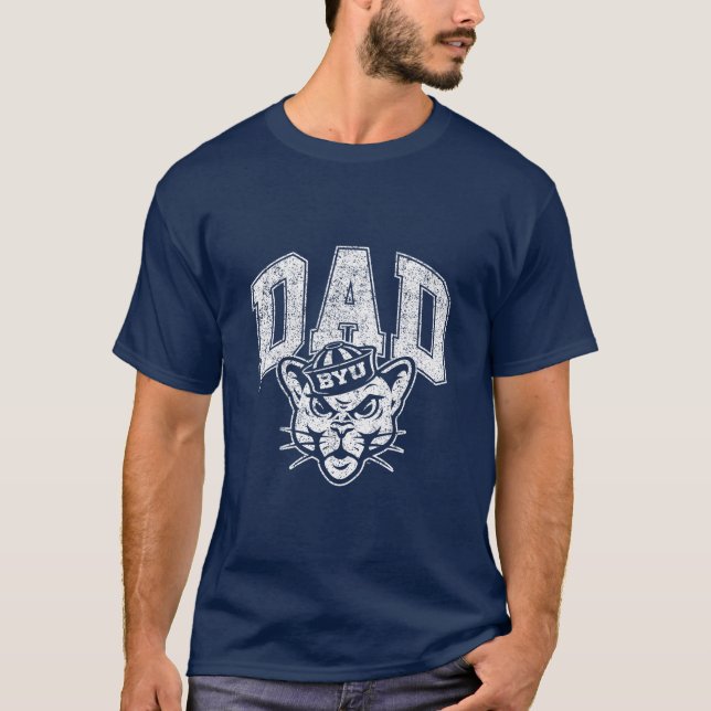 BYU Dad | Distressed T-Shirt (Front)