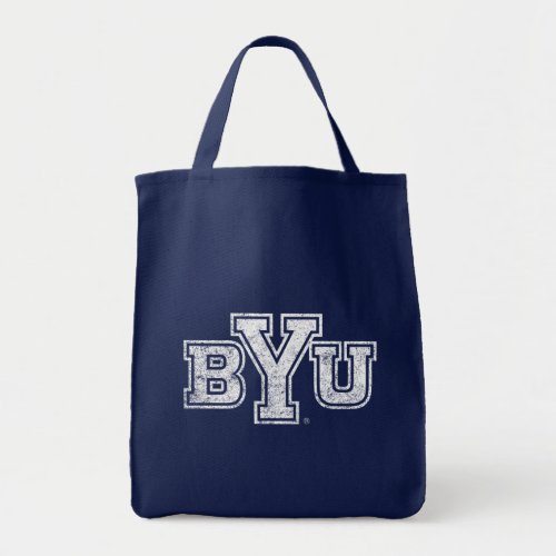 BYU  Distressed Tote Bag