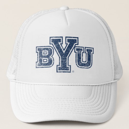 BYU  Distressed Trucker Hat