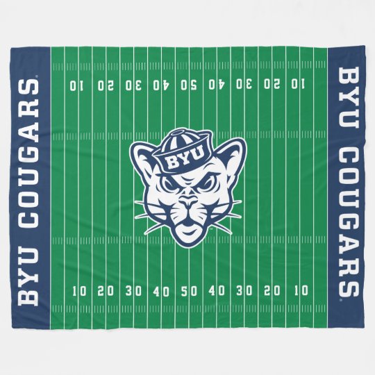 BYU Football Field Fleece Blanket