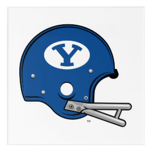 BYU Football Helmet Acrylic Print