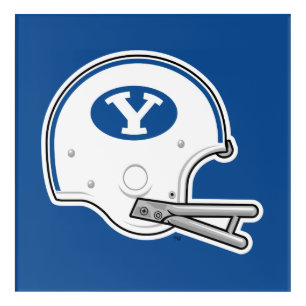 BYU Football Helmet Acrylic Print