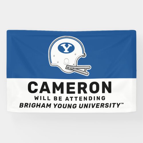 BYU  Football Helmet Banner