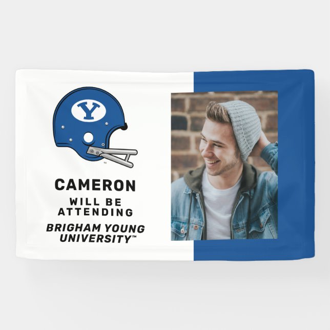 BYU Football Helmet Banner (Horizontal)