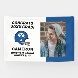 BYU Football Helmet Banner