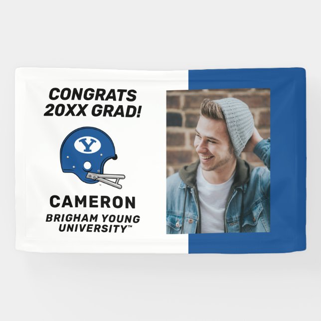 BYU Football Helmet Banner (Horizontal)