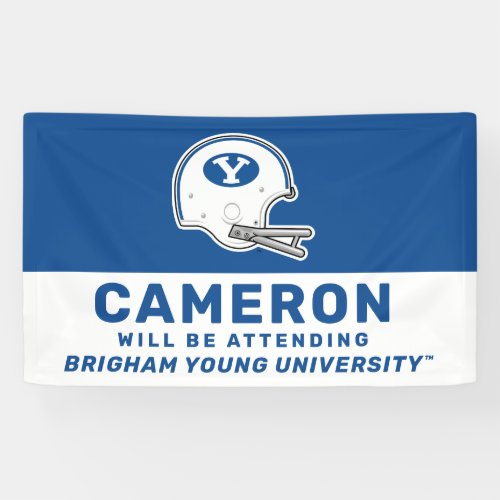 BYU  Football Helmet Banner