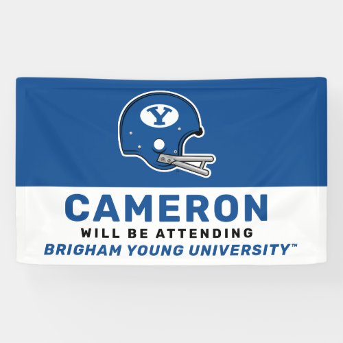 BYU Football Helmet Banner