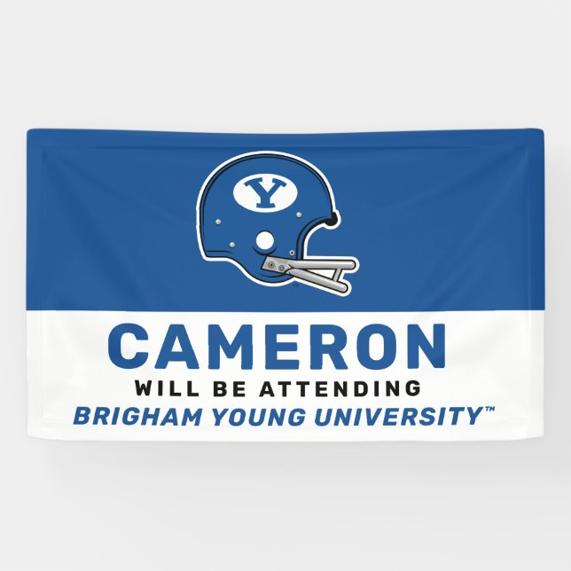 BYU Football Helmet Banner (Horizontal)