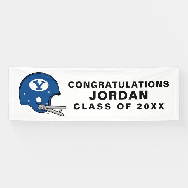 BYU Football Helmet Banner (Horizontal)