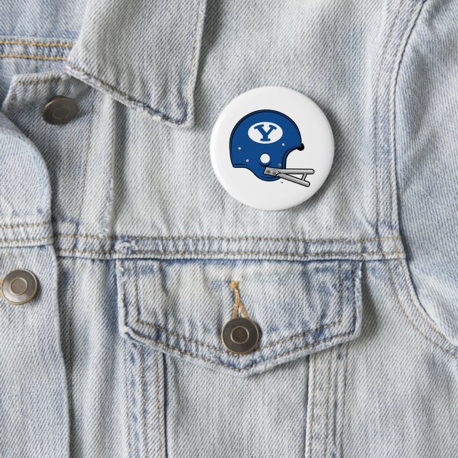 BYU Football Helmet Button (In Situ)