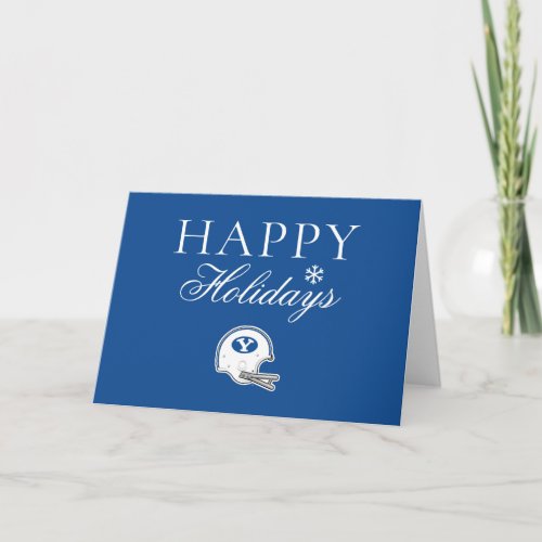 BYU  Football Helmet Holiday Card