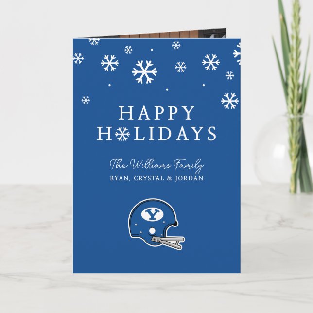 BYU Football Helmet Holiday Card (Front)