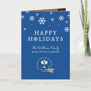 BYU Football Helmet Holiday Card